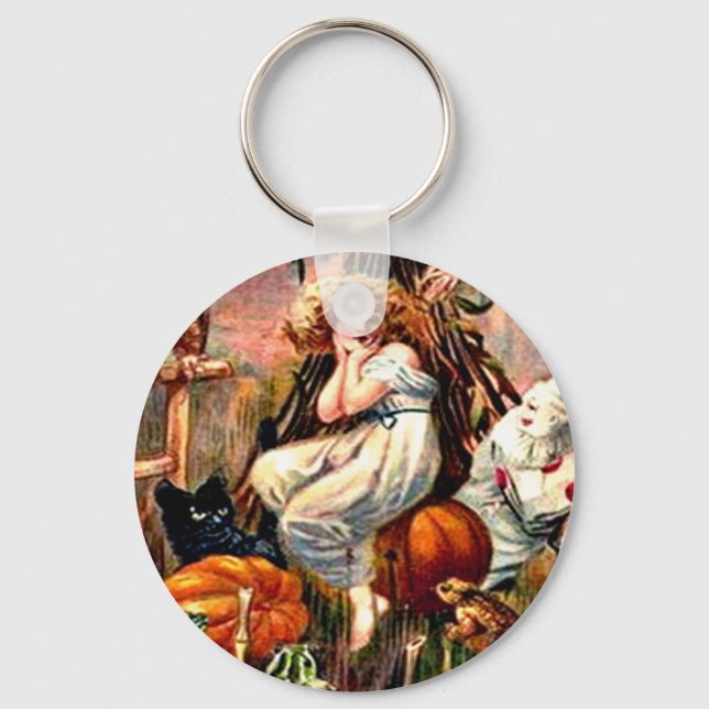 Vintager Halloween-Albtraum Schlüsselanhänger (Vorderseite)