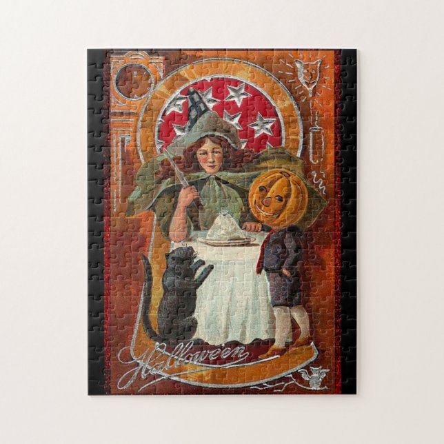 Vintager Halloween-Casting-Zauber mit Wand Puzzle (Vertikal)