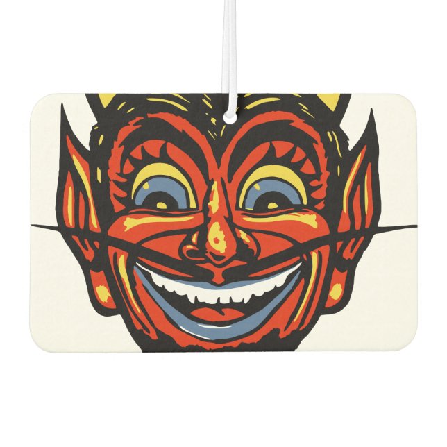 Vintager Halloween Devil Head Autolufterfrischer (Vorderseite)