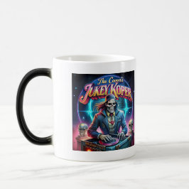 Vintager Halloween DJ Skeleton Artwork - Retro Spo Verwandlungstasse