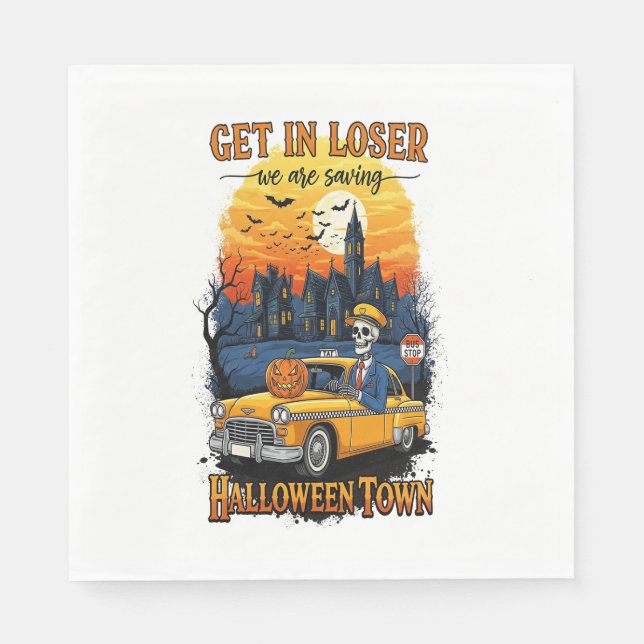 Vintager Halloween-Film Serviette (Vorderseite)