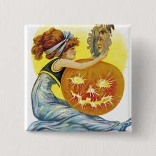 Vintager Halloween-Glamour Button