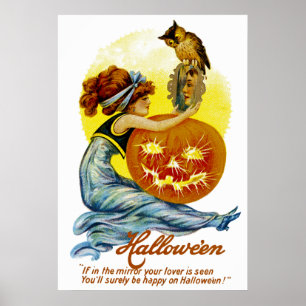 Vintager Halloween-Glamour Poster