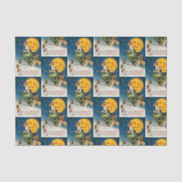 Vintager Halloween-Hexemond deckte Partygewebe mit Seidenpapier