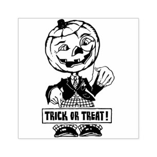 Vintager Halloween-Jack O'Lantern Man Gummistempel