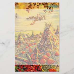 Vintager Halloween-Kürbispflaster mit Hystacks Briefpapier
