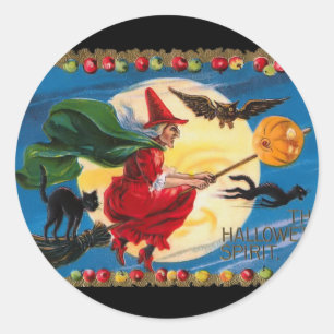 Vintager Halloween-Spirituosen-Aufkleber Runder Aufkleber