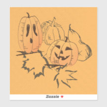 Vintager Halloween-Sticker