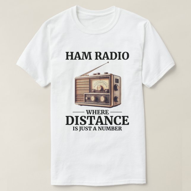 Vintager Ham-Funkbetreiber T-Shirt (Design vorne)