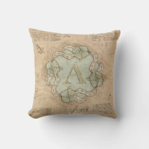 Vintager handgearbeiteter Letter A Word Art Green 