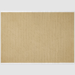 Vintager handgeschriebener Brief auf gealtertem Pa Seidenpapier