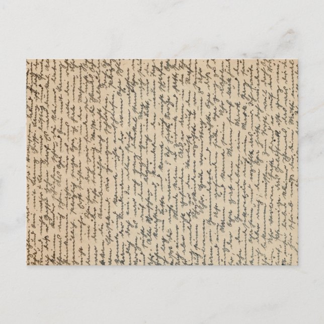 Vintager handgeschriebener Brief Postkarte (Vorderseite)