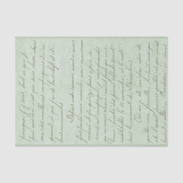 Vintager handgeschriebener Brief Seidenpapier (Vorderseite)