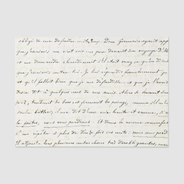 Vintager handgeschriebener Brief Seidenpapier (Vorderseite)