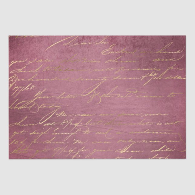 Vintager handgeschriebener Brief Seidenpapier (Vorderseite)