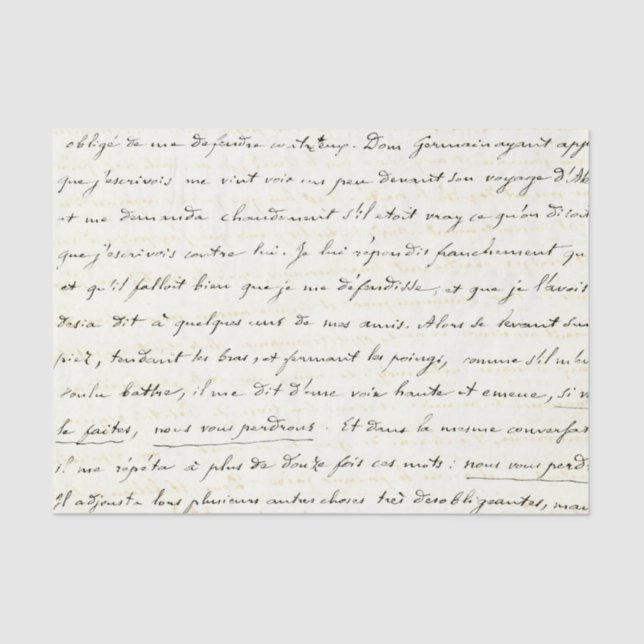 Vintager handgeschriebener Brief Seidenpapier (Vorderseite)