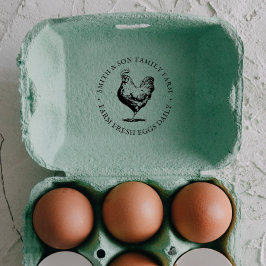 Vintager handgezeichnet Hühnereier Personalisierte Gummistempel