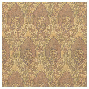 Vintager Handwerker Mackintosh Style Rose Muster Stoff