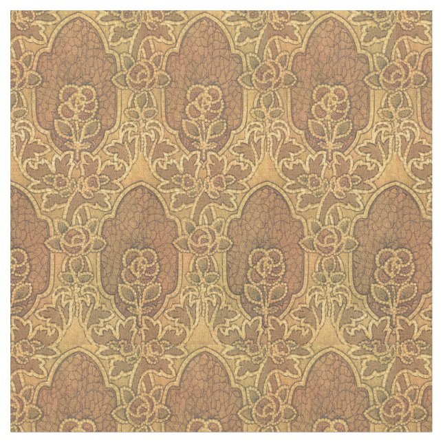 Vintager Handwerker Mackintosh Style Rose Muster Stoff (Nahaufnahme)