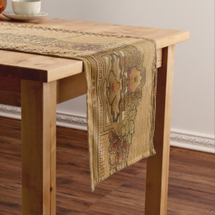 Vintager Handwerker oder "Mission Style Floral Fri Kurzer Tischläufer