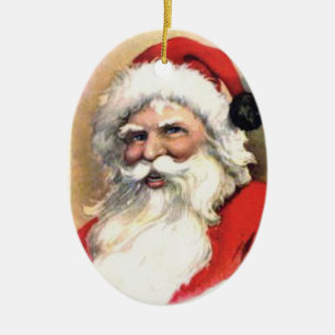 Vintager Happy Santa Ornament