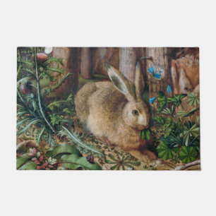Vintager Hase im Wald - Hans Hoffmann Fußmatte
