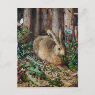 Vintager Hase im Wald - Hans Hoffmann Postkarte