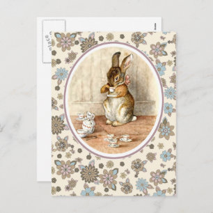 Vintager Hase. Osterpostkarten Feiertagspostkarte