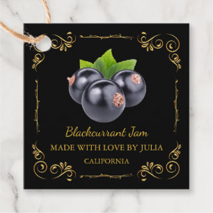 Vintager hausgemachte Blackcurrant Jam Square Hang Geschenkanhänger