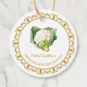 Vintager hausgemachte Blumenkohl Geschenkanhänger
