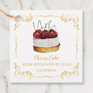 Vintager, hausgemachte Cake Square Hang Tag Geschenkanhänger