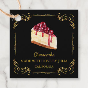 Vintager hausgemachte Cheesecake Square Hang Tag Geschenkanhänger