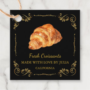 Vintager hausgemachte Fresh Croissant Square Hang Geschenkanhänger