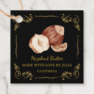 Vintager hausgemachte Hazelnut Butter Square Hang Geschenkanhänger
