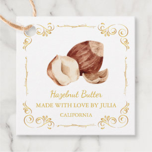 Vintager hausgemachte Hazelnut Butter Square Hang Geschenkanhänger