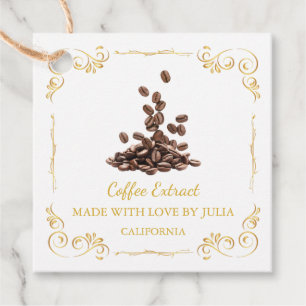 Vintager, hausgemachte Kaffeeextrakt Geschenkanhänger