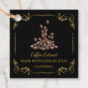 Vintager, hausgemachte Kaffeeextrakt Geschenkanhänger