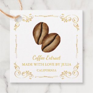 Vintager, hausgemachte Kaffeeextrakt Geschenkanhänger