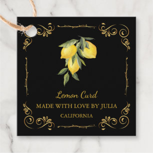 Vintager hausgemachte Lemon Curd Square Hang Tag Geschenkanhänger