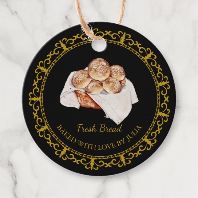 Vintager hausgemachter Hang Tag Geschenkanhänger (Vorderseite)