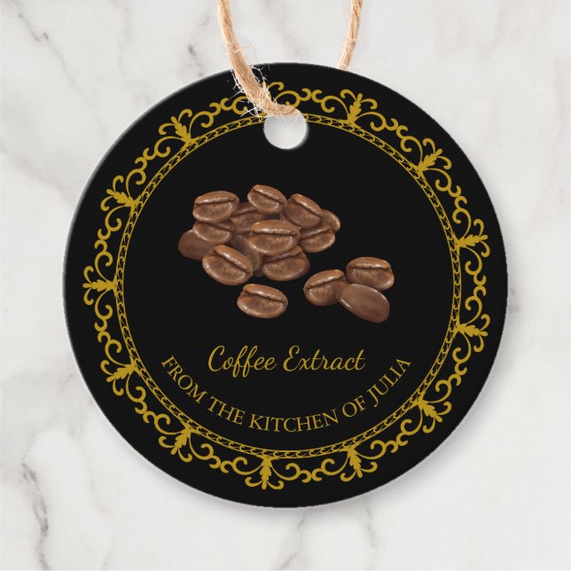 Vintager, hausgemachter Kaffee-Extrakt Geschenkanhänger (Vorderseite)