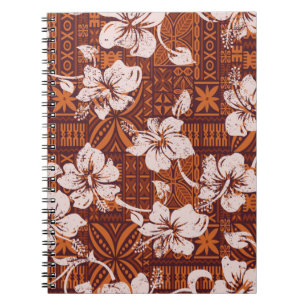 Vintager hawaiianischer Hibiskus-Blume Notizblock