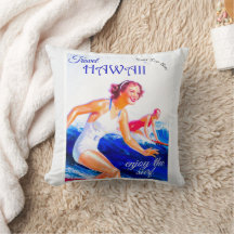 Vintager Hawaiianreisen Genießen Sie das Surfen