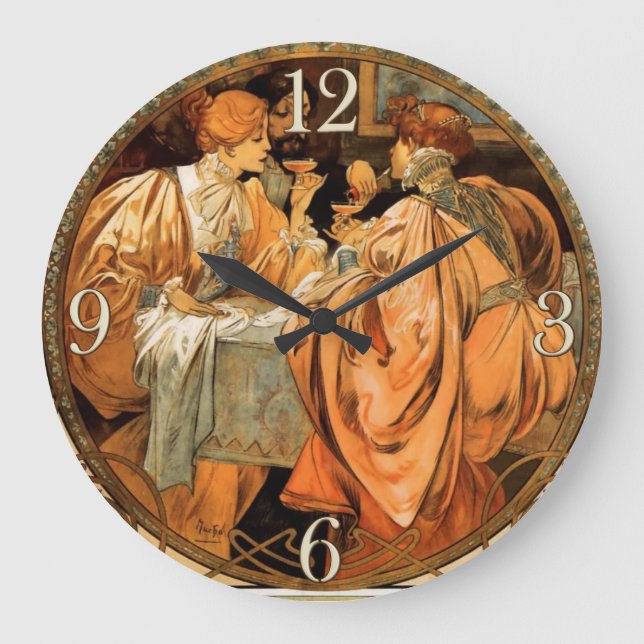 Vintager Heidsieck u. Co Monopole Reims Große Wanduhr (Vorderseite)