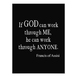 Vintager Heiliger Franziskus von Assisi, Gottesdie Fotodruck