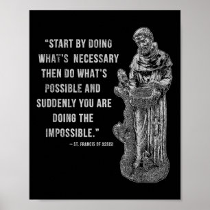 Vintager Heiliger Franziskus von Isi Zitat Katholi Poster