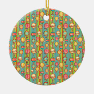 Vintager Heißluft-Ballon Keramik Ornament