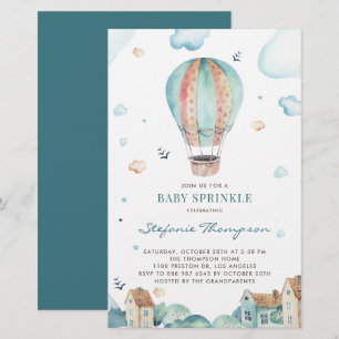 Vintager Heißluftballon Boy Baby Sprinkle laden