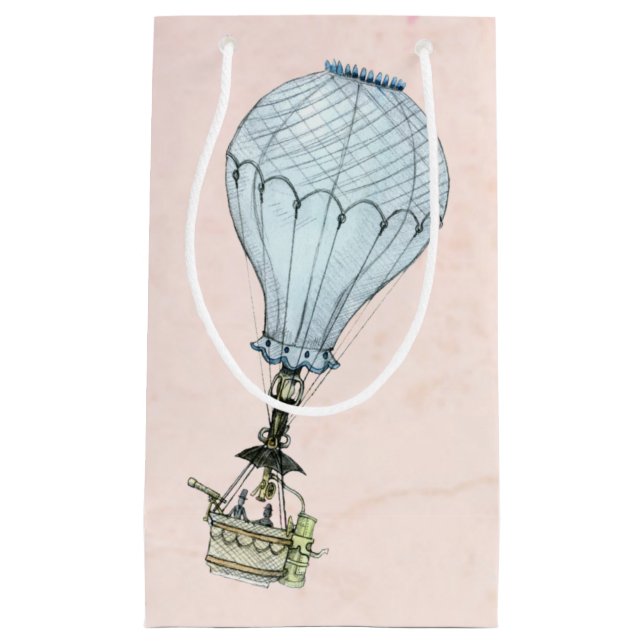 Vintager Heißluftballon Kleine Geschenktüte (Vorderseite)