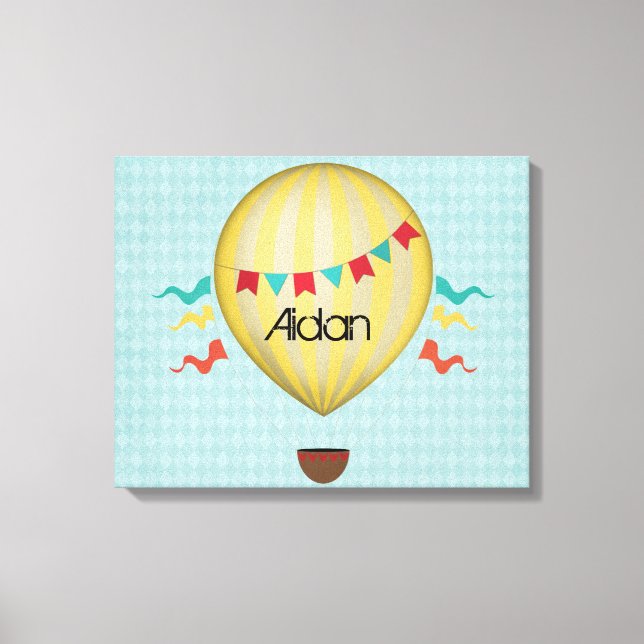 Vintager Heißluftballon Leinwanddruck (Vorderseite)